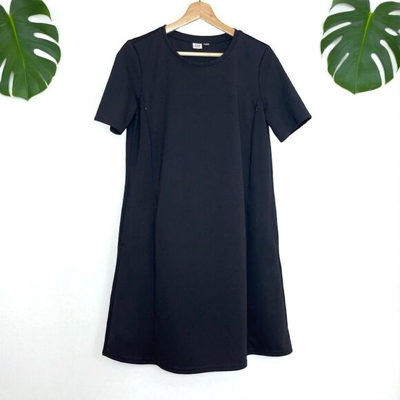 Gap Maternity Side-Zip Nursing Dress in Ponte w. Pockets - S | Small - Picture 4 of 10